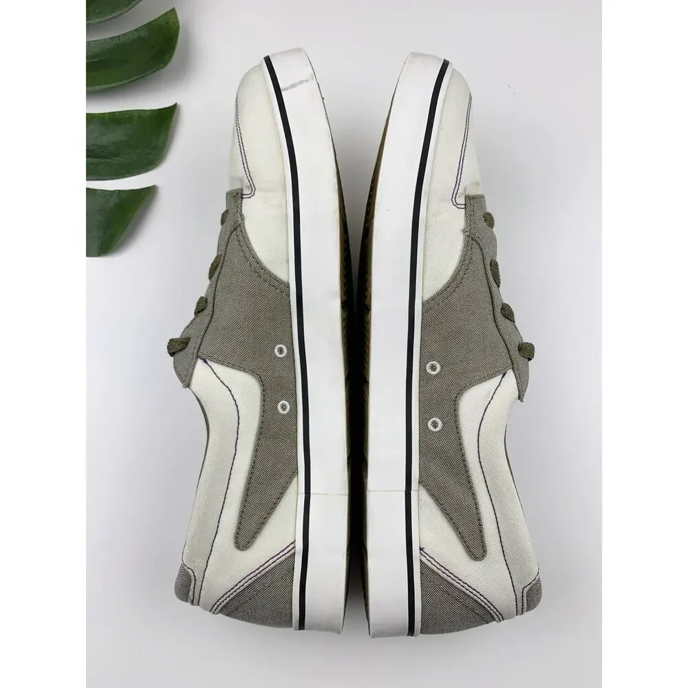Nike ID SB 6.0 Sneakers Low Green Cream Canvas Skate Shoes 446825-991 Men's 13